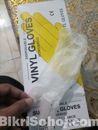 Vinyl hand gloves